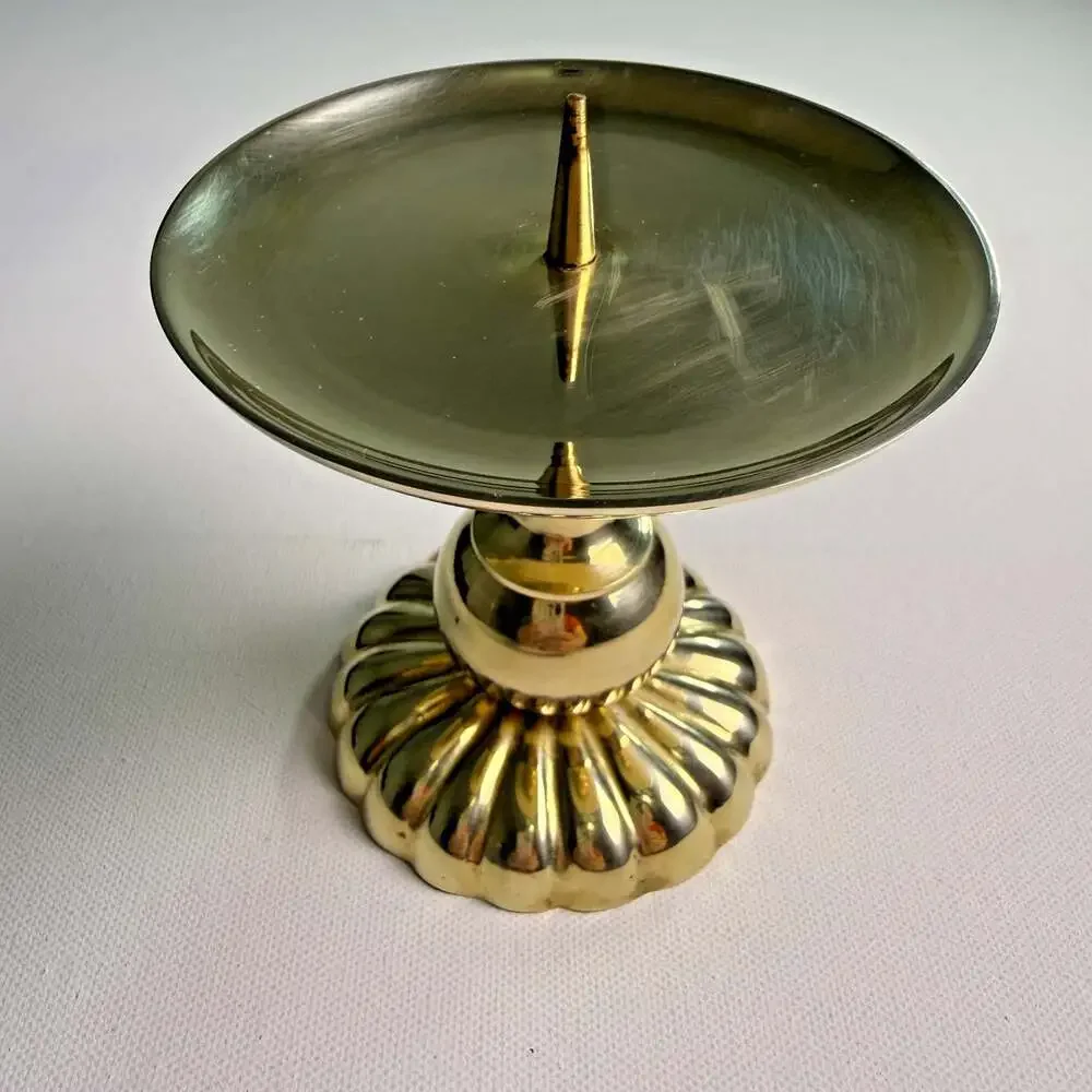 Candle Compliments by Crowing Touch vintage brass